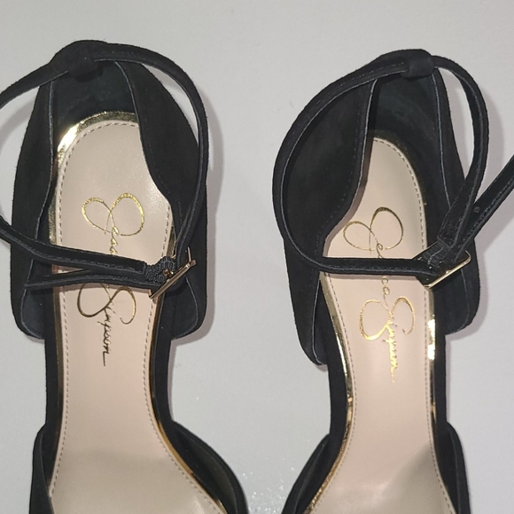 Jessica Simpson Black Suede Stilettos 9.5 - Picture 6 of 6